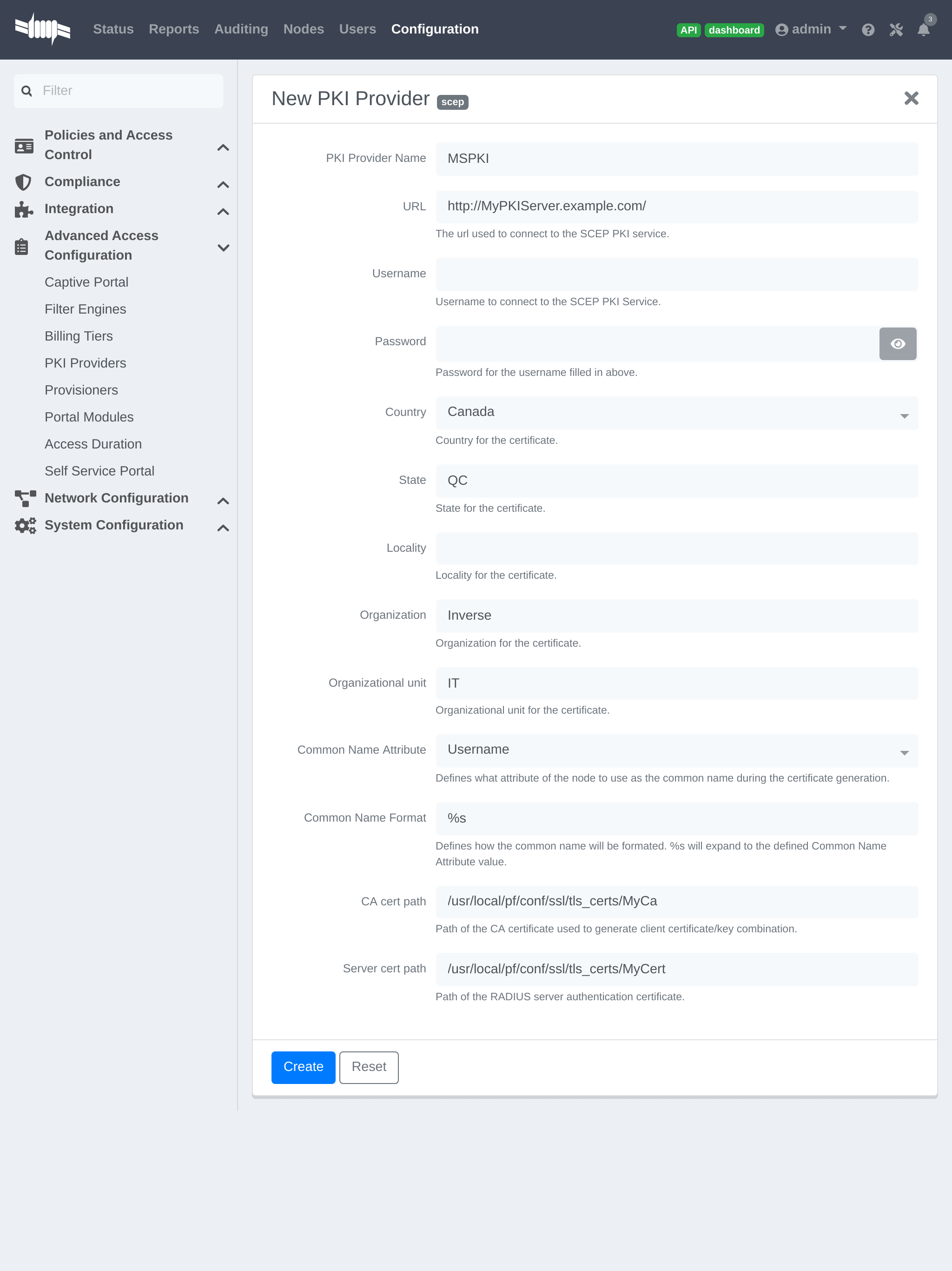 MSPKI configuration