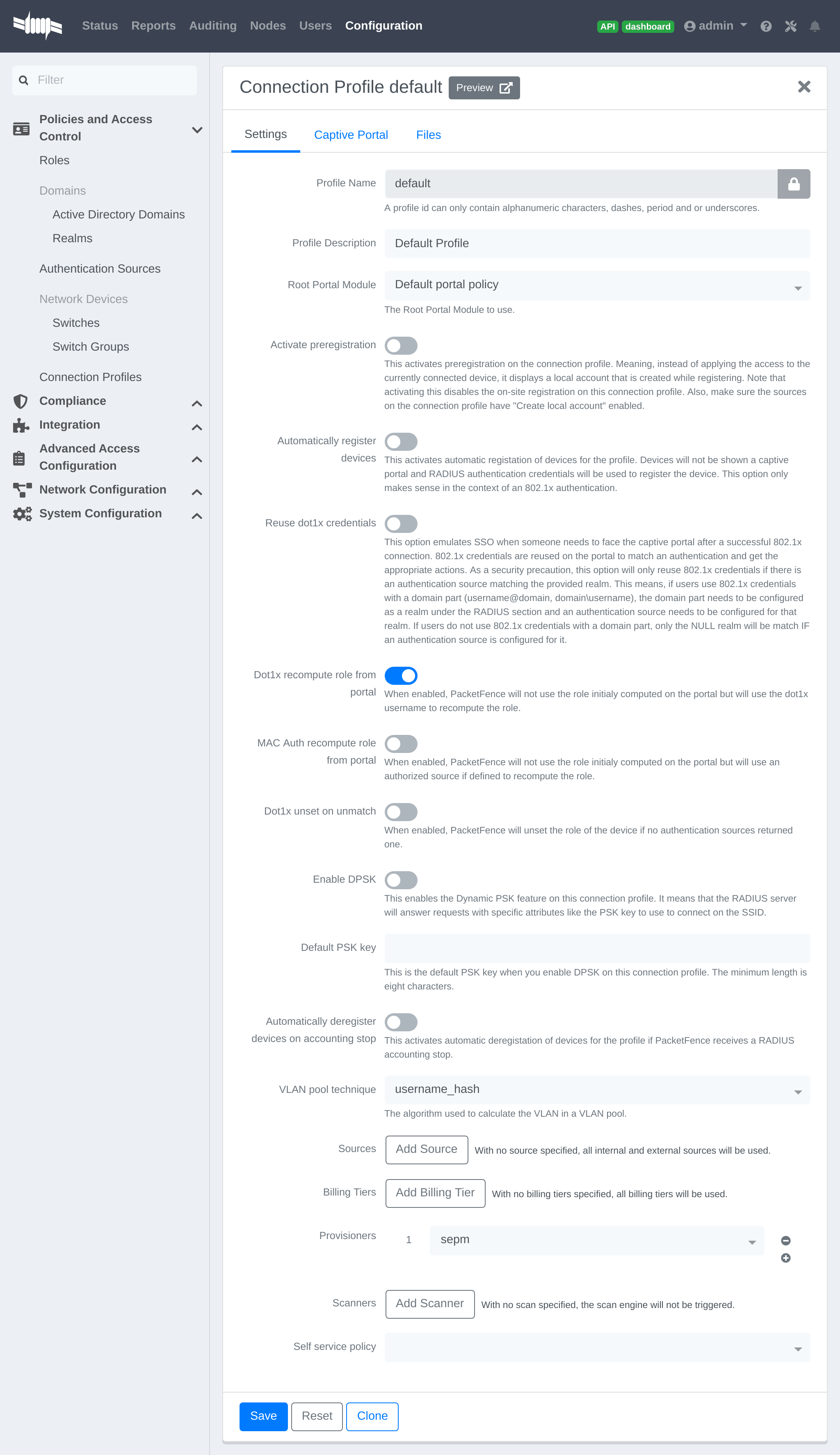 SEPM portal configuration